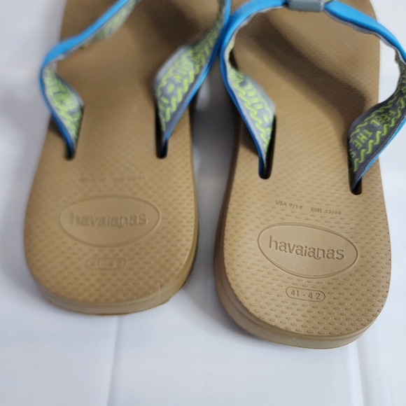 HAVAIANAS Urban Tech Blue Orange Flip Flop Sandals Men's 9/10 - Picture 4 of 7